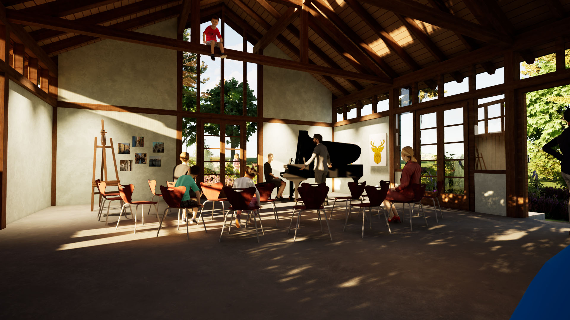 Holzskeletthaus - Innenraum für diverse Veranstaltungen 